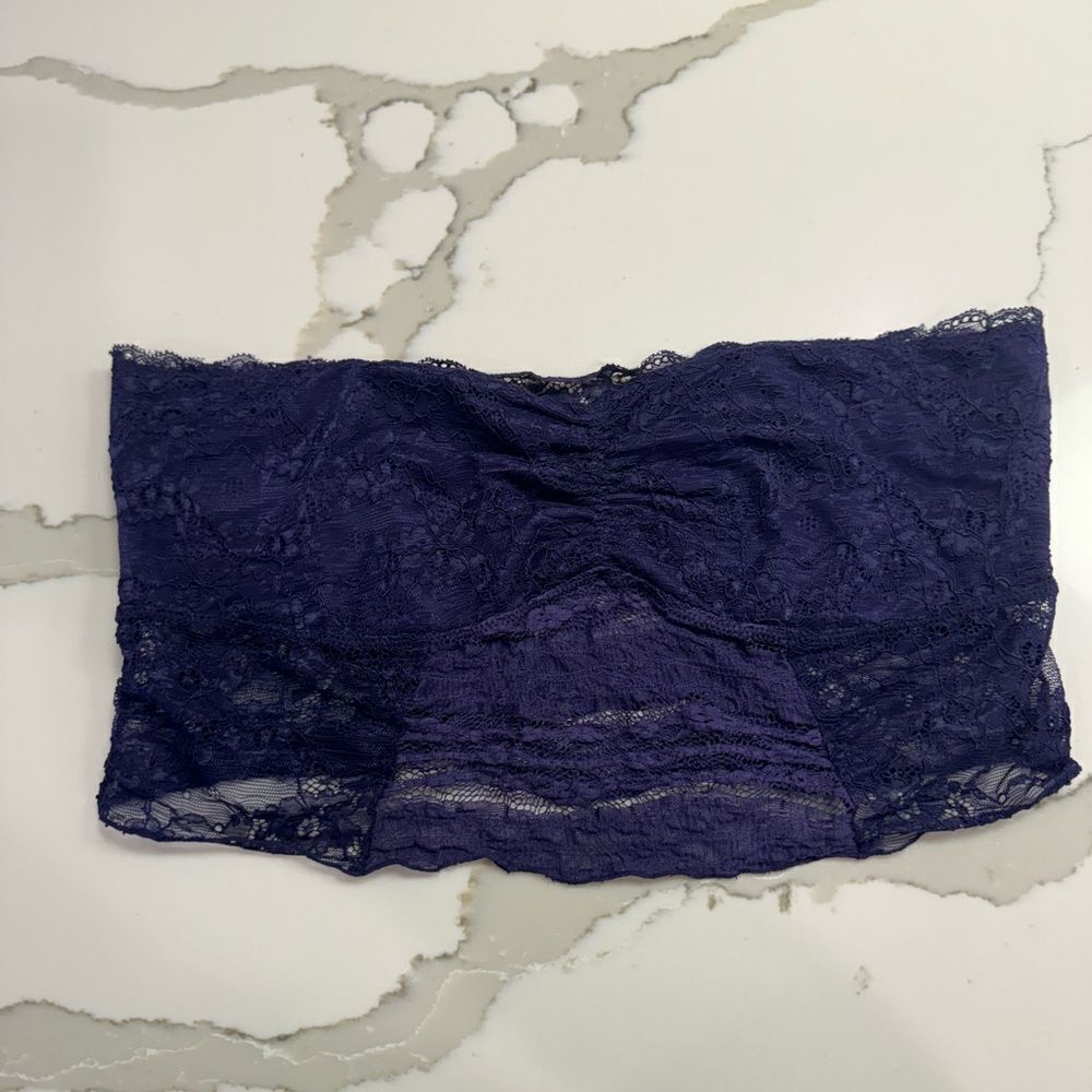 Free People Intimately Purple Bandeau Bra Bralette Size Large